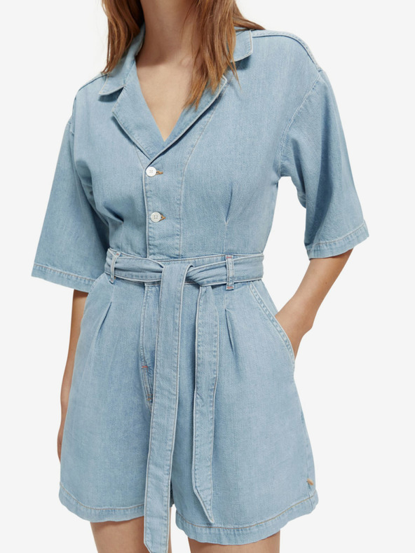 Scotch & Soda Svetlomodrý dámsky džínsový overal Scotch & Soda