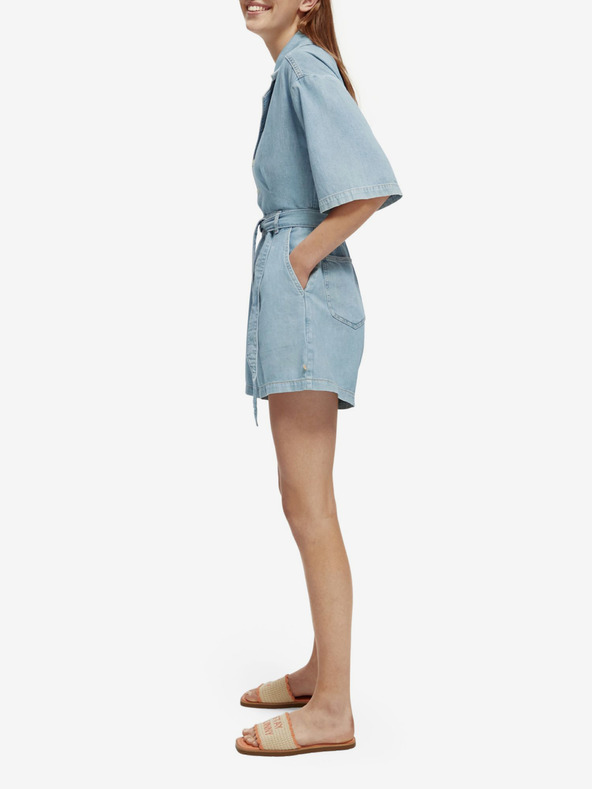 Scotch & Soda Svetlomodrý dámsky džínsový overal Scotch & Soda