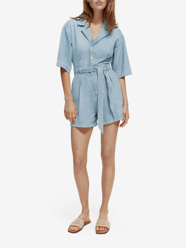 Scotch & Soda Svetlomodrý dámsky džínsový overal Scotch & Soda