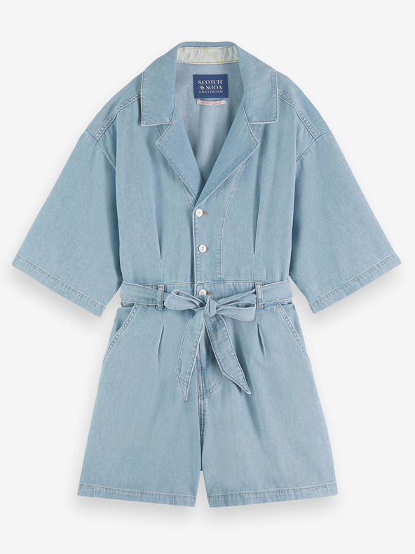 Scotch & Soda Svetlomodrý dámsky džínsový overal Scotch & Soda