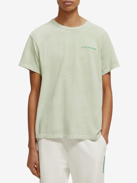 Scotch & Soda Svetlozelené unisex tričko Scotch & Soda