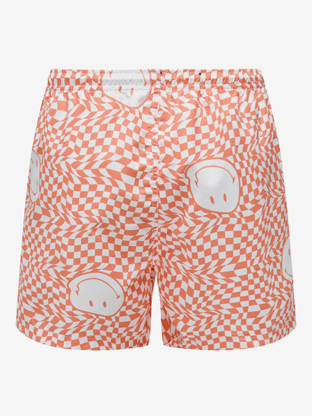 ONLY & SONS Oranžové pánske vzorované plavky ONLY & SONS Ted