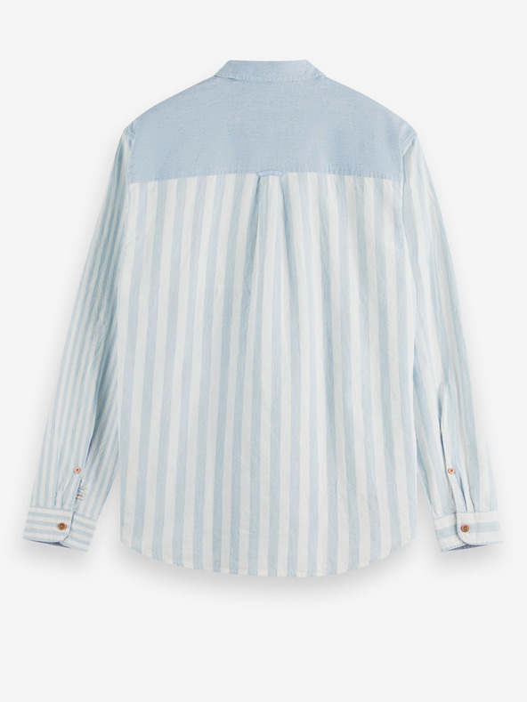 Scotch & Soda Modro-biele pánske pruhované tričko Scotch & Soda