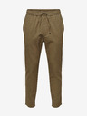ONLY & SONS Hnedé pánske nohavice so zmesou ľanu ONLY & SONS Linus