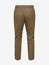ONLY & SONS Hnedé pánske nohavice so zmesou ľanu ONLY & SONS Linus