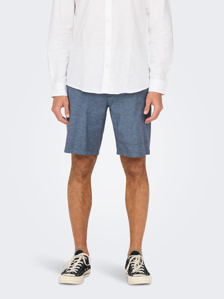 ONLY & SONS Modré pánske chinos nohavice s plátnom ONLY & SONS Mark
