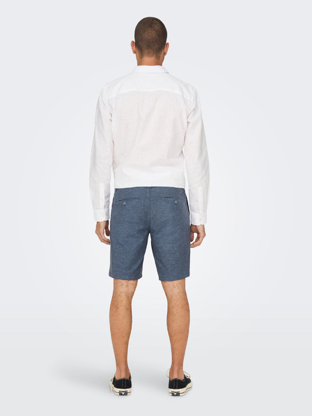 ONLY & SONS Modré pánske chinos nohavice s plátnom ONLY & SONS Mark