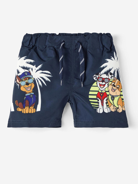 name it Tmavomodré chlapčenské plavky s názvom Messi Paw Patrol