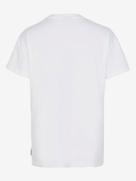 O'Neill Biele dámske tričko O'Neill CONNECTIVE GRAPHIC LONG TSHIRT s potlačou
