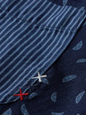 Scotch & Soda Tmavomodré pánske vzorované tričko s krátkym rukávom Scotch & Soda