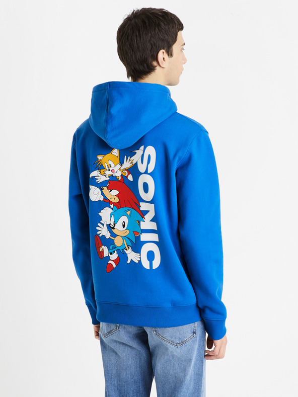 Celio Modrá pánska mikina Celio Sonic