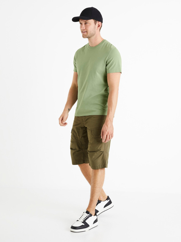 Celio Khaki pánske šortky Celio Bocourtbm1