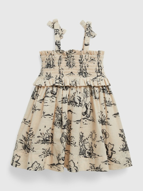 GAP Baby ľanové šaty s klobúkom GAP