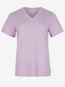 O'Neill Svetlo fialové dámske tričko s výstrihom do V O'Neill ESSENTIALS V-NECK T-SHIRT
