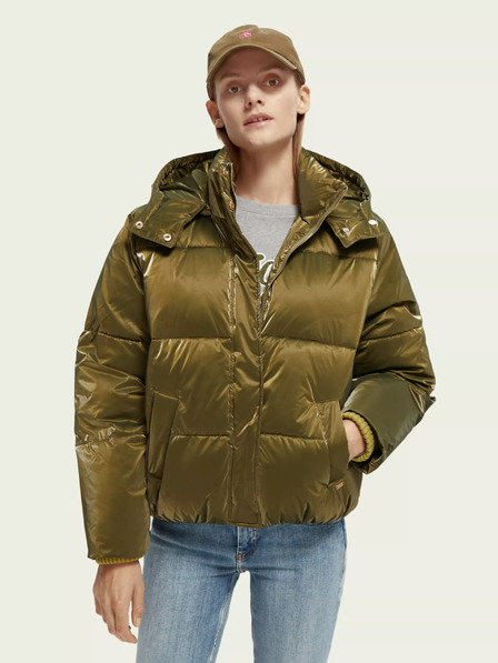Scotch & Soda Zelená dámska prešívaná bunda Scotch & Soda