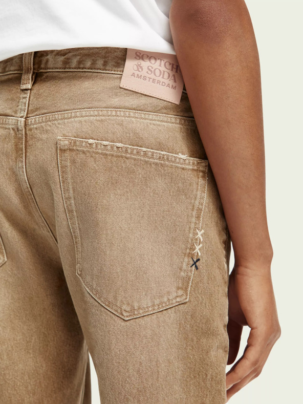 Scotch & Soda Béžové pánske džínsy rovného strihu Scotch & Soda
