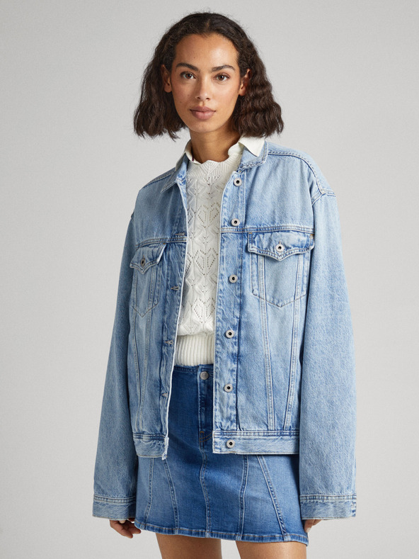 Pepe Jeans Svetlomodrá dámska džínsová bunda Pepe Jeans Alice