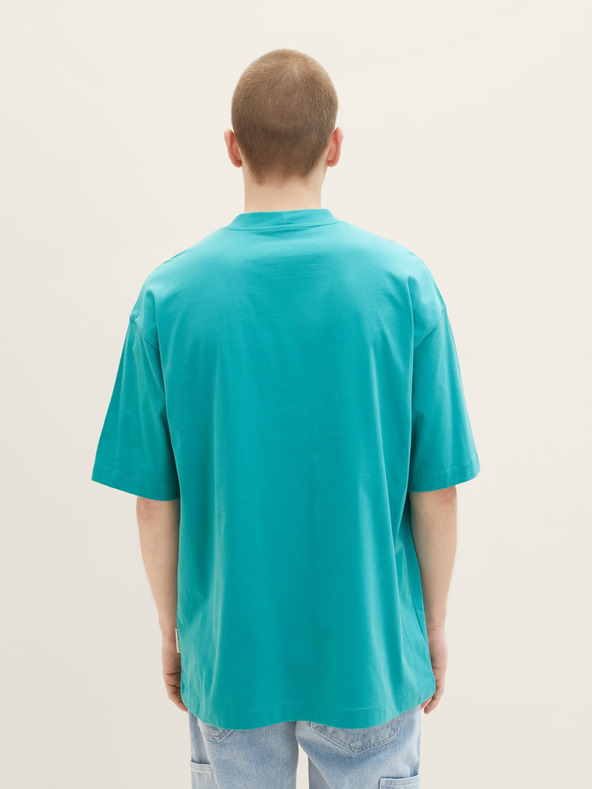 Tom Tailor Denim Tyrkysové pánske tričko Tom Tailor Denim