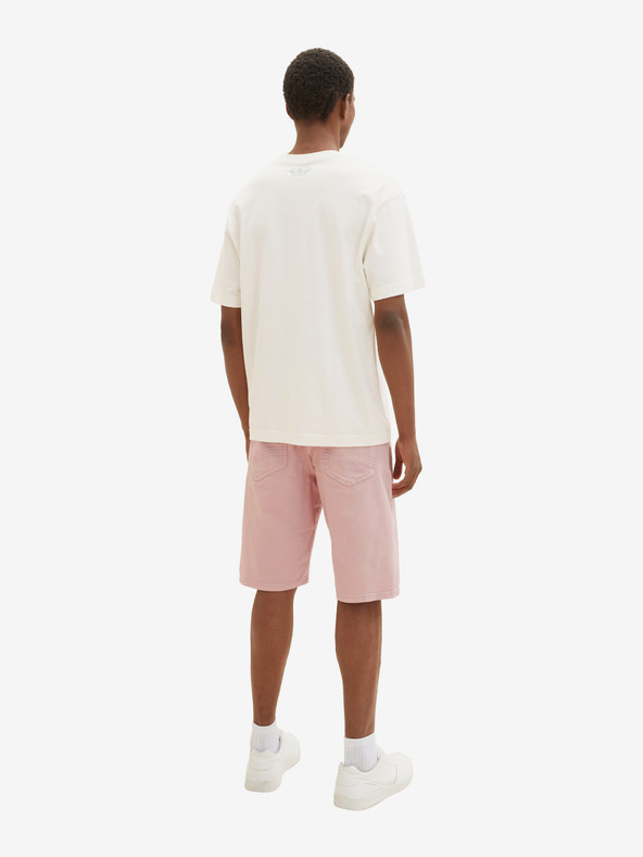 Tom Tailor Svetloružové pánske džínsové šortky Tom Tailor