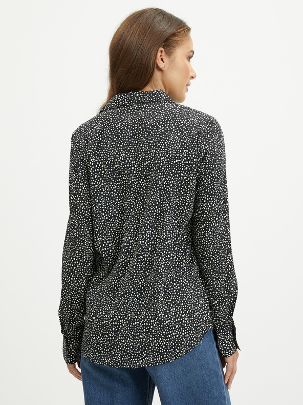 Jacqueline de Yong Čierna dámska bodkovaná košeľa JDY Caine