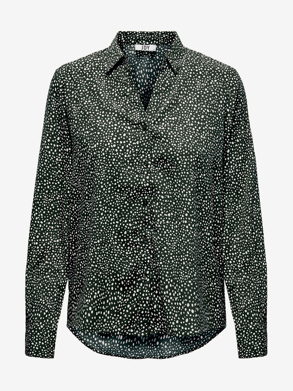 Jacqueline de Yong Čierna dámska bodkovaná košeľa JDY Caine
