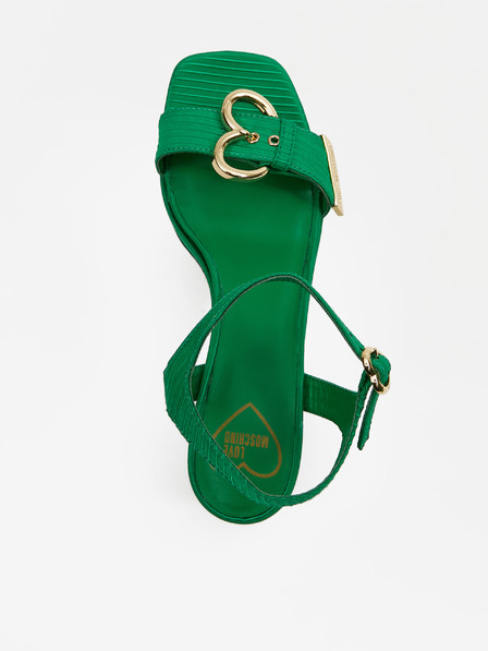 Love Moschino Zelené dámske sandále Love Moschino