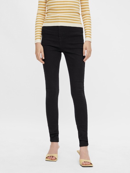 Pieces Čierne skinny fit džínsy Pieces Highfive