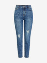 Pieces Modré dámske roztrhané džínsy Mom Fit Pieces Kesia