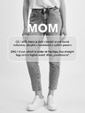 Pieces Modré dámske roztrhané džínsy Mom Fit Pieces Kesia