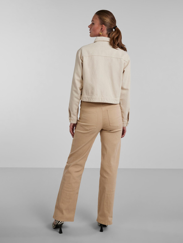 Pieces Krémová dámska džínsová bunda Pieces Tessie