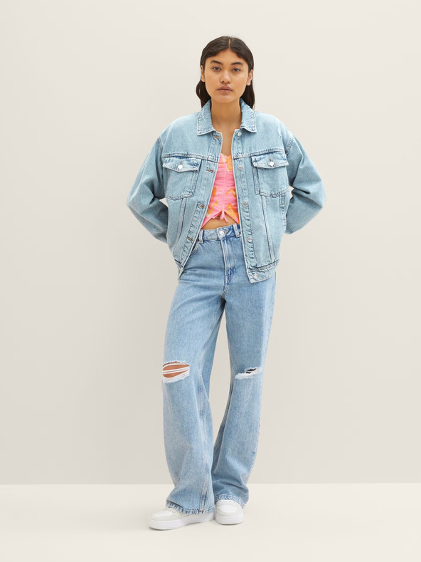 Tom Tailor Denim Svetlomodré dámske džínsy širokého strihu Tom Tailor Denim