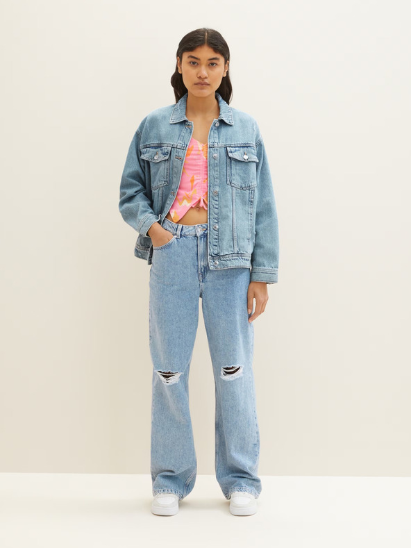 Tom Tailor Denim Svetlomodré dámske džínsy širokého strihu Tom Tailor Denim