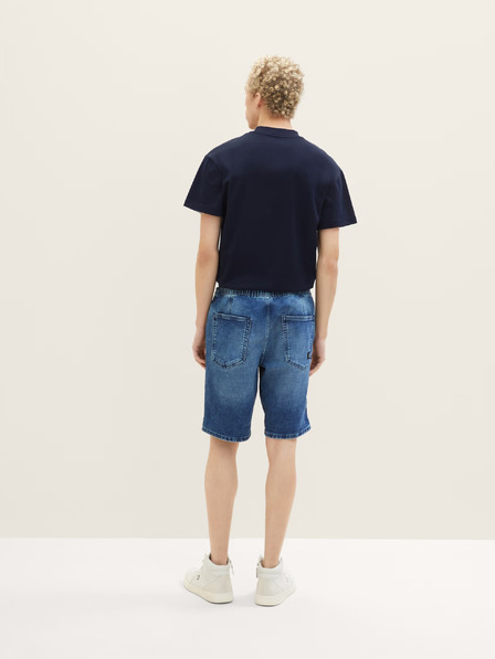 Tom Tailor Denim Tmavomodré pánske džínsové šortky Tom Tailor Denim