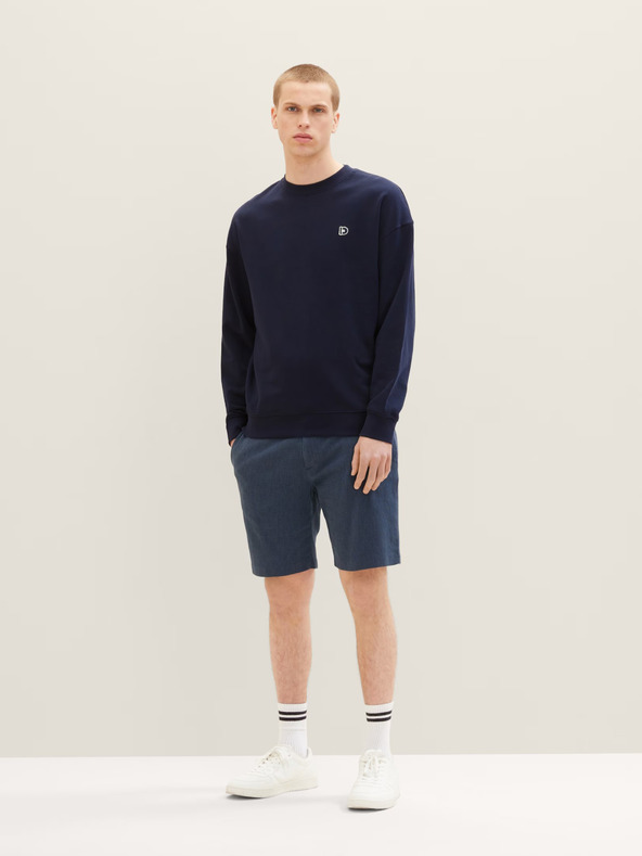 Tom Tailor Denim Tmavomodré pánske džínsové šortky Tom Tailor