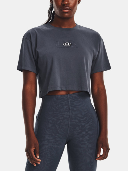 Under Armour Dámske tričko Under Armour UA BRANDED LOGO CROP SS