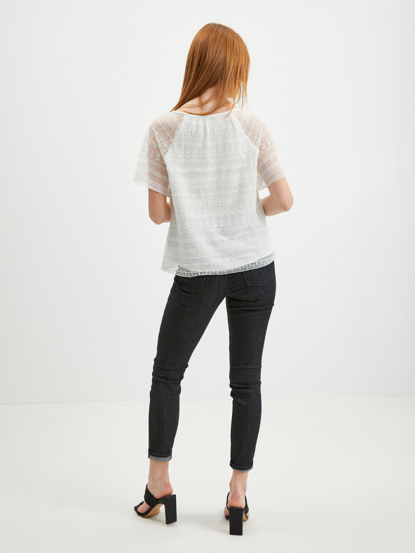 Orsay Biela dámska krajková blúzka ORSAY