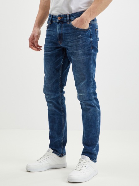 ONLY & SONS Tmavomodré pánske džínsy slim fit strihu ONLY & SONS Loom