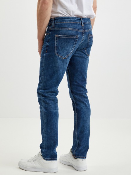 ONLY & SONS Tmavomodré pánske džínsy slim fit strihu ONLY & SONS Loom