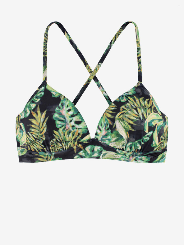 DORINA Čierno-zelený dámsky vzorovaný vrchný diel plaviek DORINA Kano