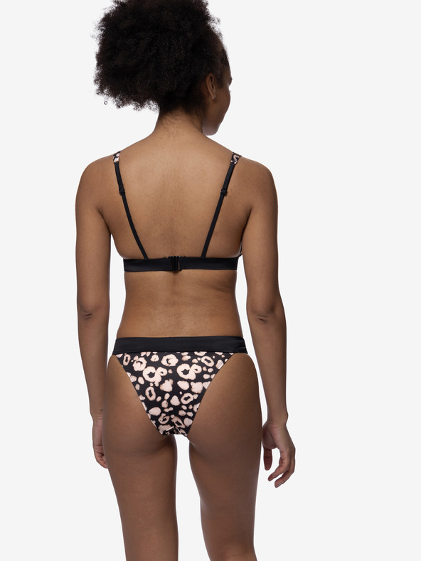 DORINA Ružovo-čierny dámsky vzorovaný vrchný diel plaviek DORINA Lagos