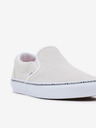 Vans Krémové dámske kožené slip on tenisky VANS UA Classic Slip-On