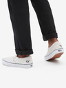 Vans Krémové dámske kožené slip on tenisky VANS UA Classic Slip-On