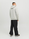 Jack & Jones Svetlosivá pánska mikina Jack & Jones Classic s kapucňou