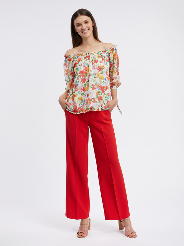 Orsay Červeno-krémová blúzka ORSAY