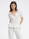 Orsay Biela dámska vzorovaná blúzka ORSAY