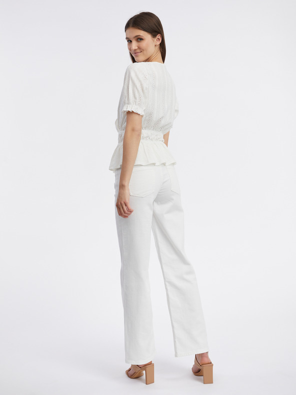 Orsay Biela dámska vzorovaná blúzka ORSAY