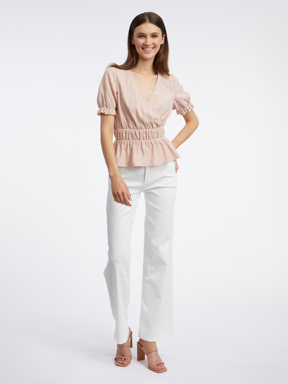 Orsay Svetloružová dámska vzorovaná blúzka ORSAY