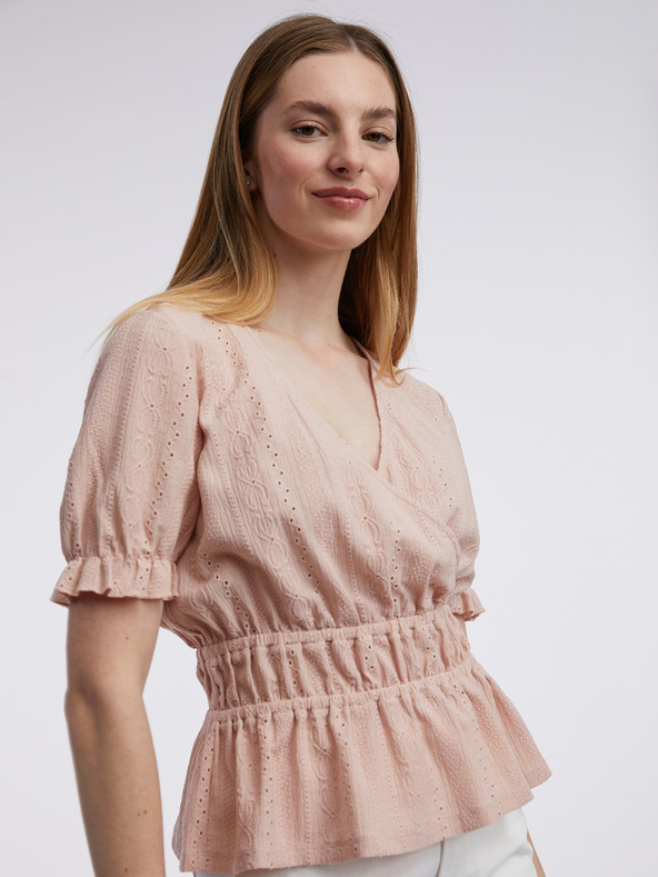 Orsay Svetloružová dámska vzorovaná blúzka ORSAY