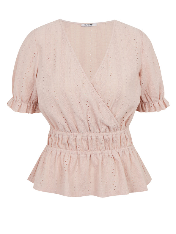 Orsay Svetloružová dámska vzorovaná blúzka ORSAY