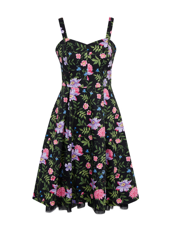 Orsay Čierne dámske kvetinové šaty ORSAY